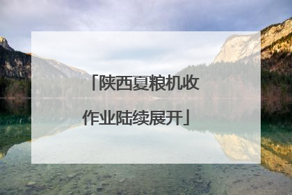 陕西夏粮机收作业陆续展开